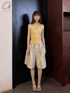 BASERANGE French-made organic cotton striped shorts (BAS-SHST-PO-SU25-MARTINIQUE STRIPE)